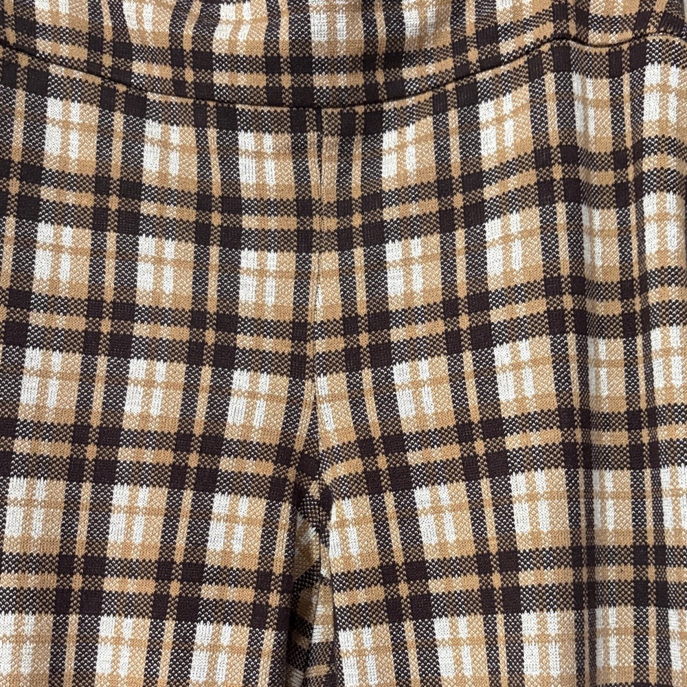 New York & Company Plaid Trousers - Brown and White